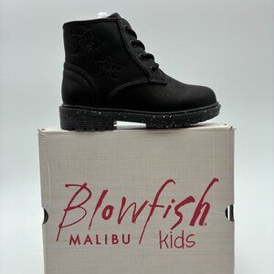 Blowfish Malibu Kids Rena-Ti Black Glitter Star Boots Toddler US 8 EU 24